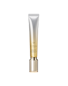 Photo of a "WRINKLE SMOOTHING SERUM SUPREME" in a tube-shaped package with a clear cap and a gradient from silver at the top to gold at the bottom.
