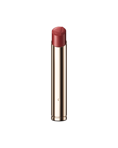 Photo of &rdquo;THE PRECIOUS LIPSTICK (REFILL)&rdquo;. Slim gold container. SHADE: Tender Red Emerald.