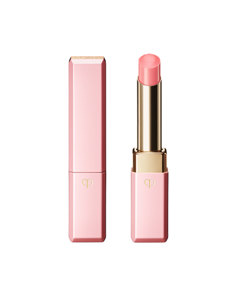 Photo of "LIP GLORIFIER" with a refined gold tube, wrapped in a bright pink cap and case. Shade: Pink.