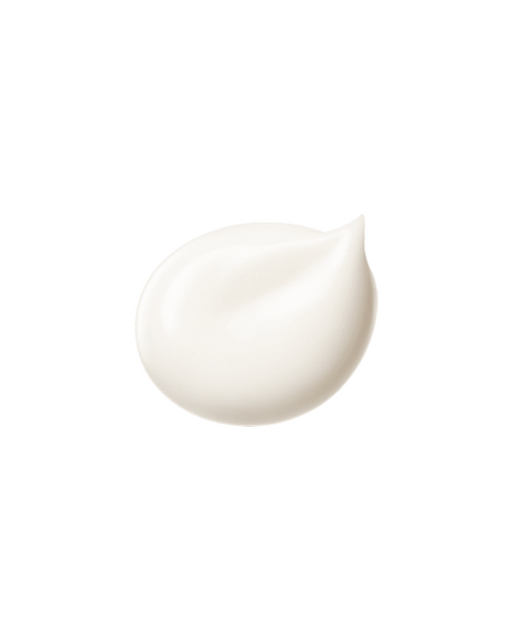 Photo of a smooth, rich, and creamy, white serum texture.