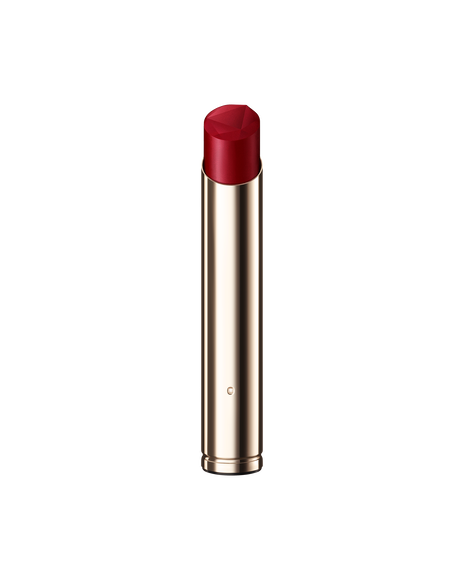 Photo of &rdquo;THE PRECIOUS LIPSTICK (REFILL)&rdquo;. Slim gold container. SHADE: Scarlet Diamond.