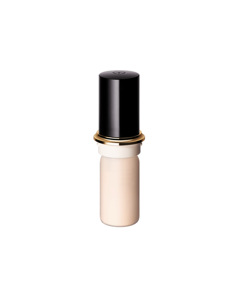 Photo of the Cl&eacute; de Peau Beaut&eacute; SYNACTIF EYE CREAM Refill features a compact cylindrical bottle with a white body and a glossy black cap, accented by a gold detail at the neck. SIZE : 20g REFILL