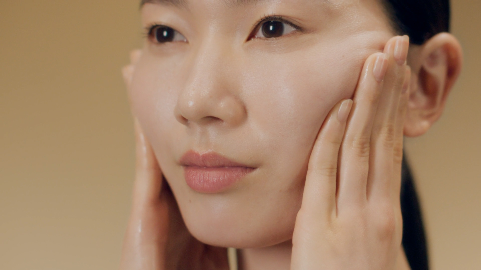Photo of facial exercise, step 1-3